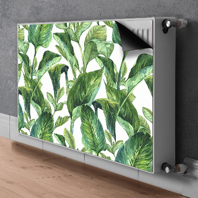 Decorative radiator cover Tropical leaves