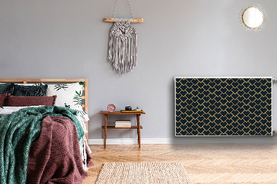 Decorative radiator cover Scandinavian pattern