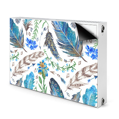 Magnetic radiator mat Bird feathers