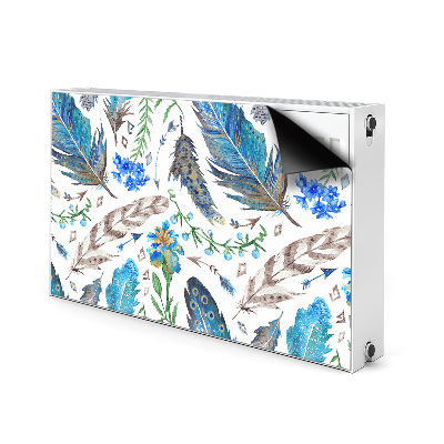 Magnetic radiator mat Bird feathers