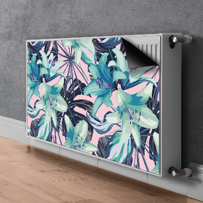 Magnetic radiator cover Painted lilies