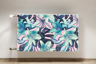 Magnetic radiator cover Painted lilies