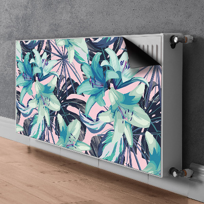 Magnetic radiator cover Painted lilies