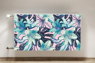 Magnetic radiator cover Painted lilies