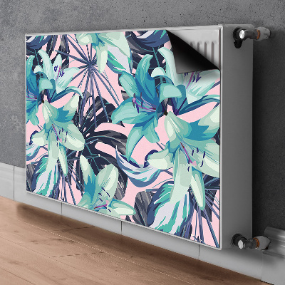 Magnetic radiator cover Painted lilies