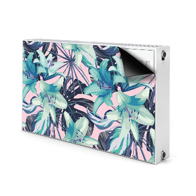 Magnetic radiator cover Painted lilies