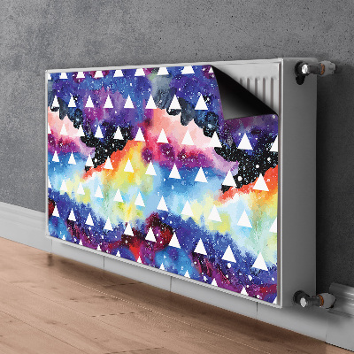 Decorative radiator cover Space triangles