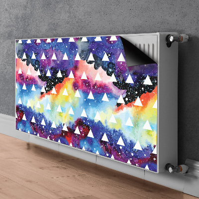 Decorative radiator cover Space triangles