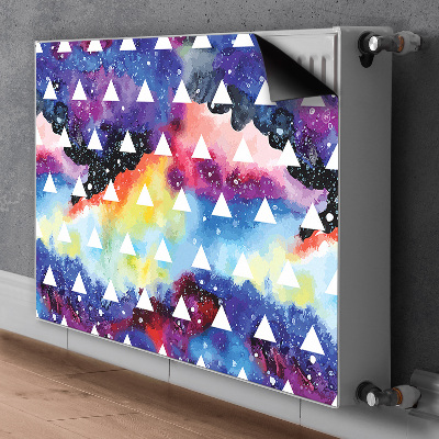 Decorative radiator cover Space triangles