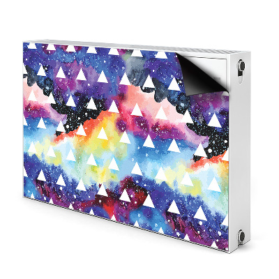 Decorative radiator cover Space triangles