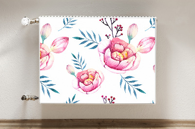 Printed radiator mat Flowers