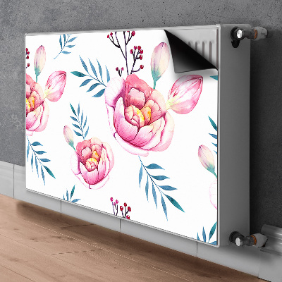 Printed radiator mat Flowers