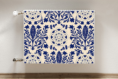 Magnetic radiator cover Blue pattern