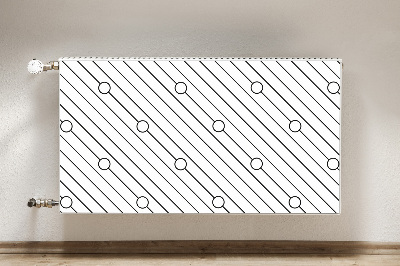 Magnetic radiator mat Striped pattern