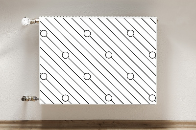 Magnetic radiator mat Striped pattern