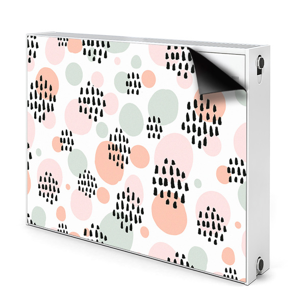 Decorative radiator cover Colorful dots