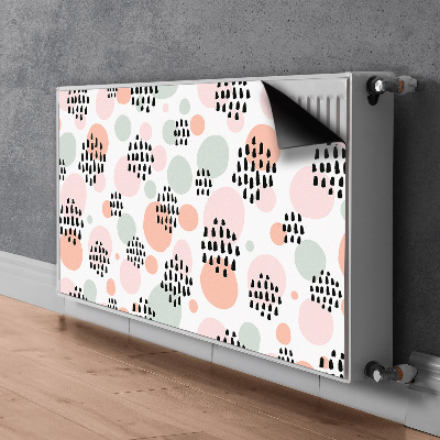 Decorative radiator cover Colorful dots