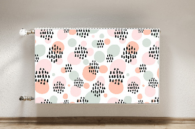 Decorative radiator cover Colorful dots