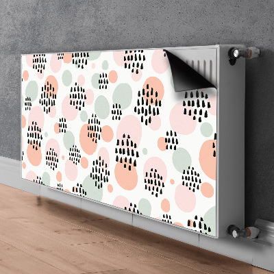 Decorative radiator cover Colorful dots