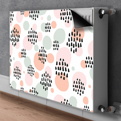 Decorative radiator cover Colorful dots