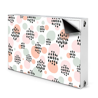 Decorative radiator cover Colorful dots