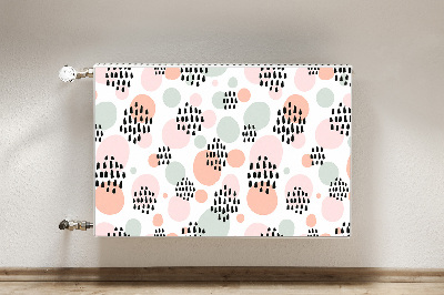 Decorative radiator cover Colorful dots