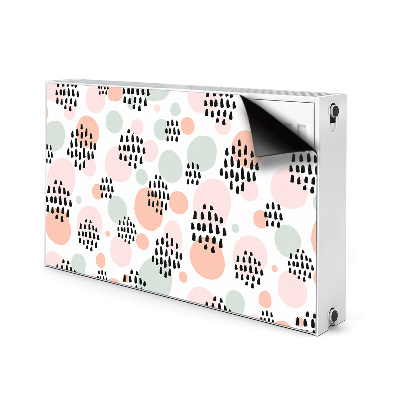 Decorative radiator cover Colorful dots