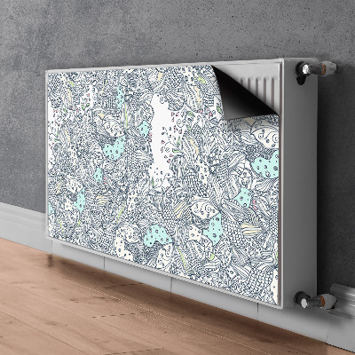 Printed radiator mat Flowers