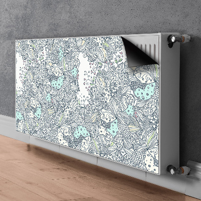 Printed radiator mat Flowers