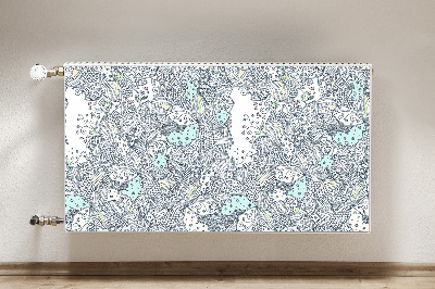 Printed radiator mat Flowers