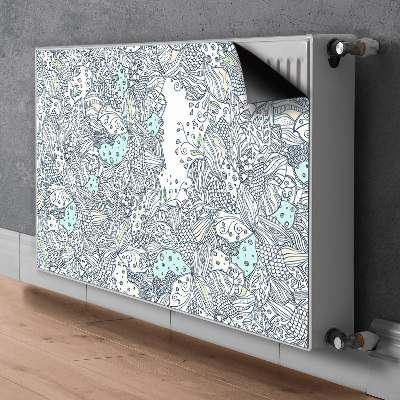 Printed radiator mat Flowers