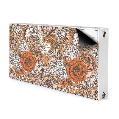 Decorative radiator mat Orange roses