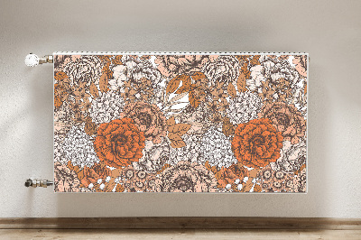 Decorative radiator mat Orange roses