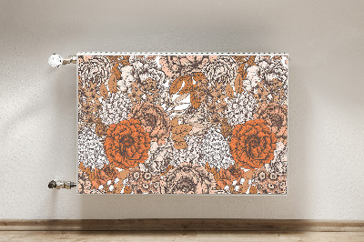 Decorative radiator mat Orange roses