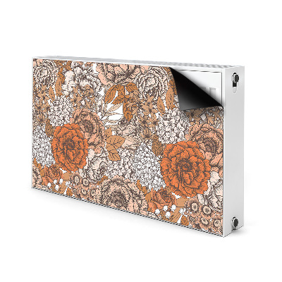 Decorative radiator mat Orange roses