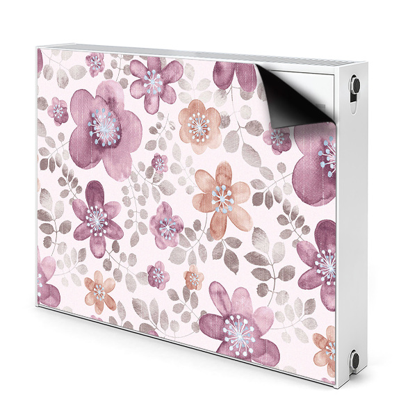 Magnetic radiator mat Pink flowers