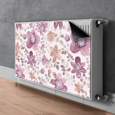 Magnetic radiator mat Pink flowers