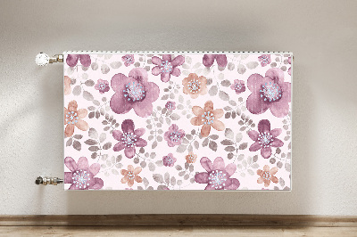 Magnetic radiator mat Pink flowers