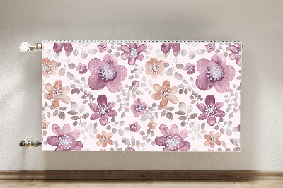 Magnetic radiator mat Pink flowers