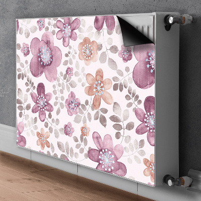 Magnetic radiator mat Pink flowers