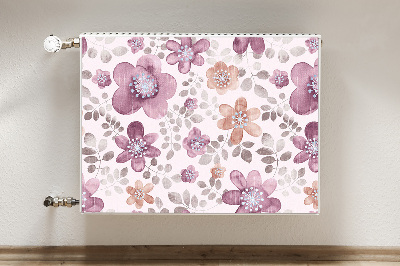 Magnetic radiator mat Pink flowers