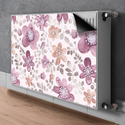 Magnetic radiator mat Pink flowers