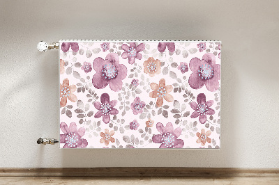 Magnetic radiator mat Pink flowers