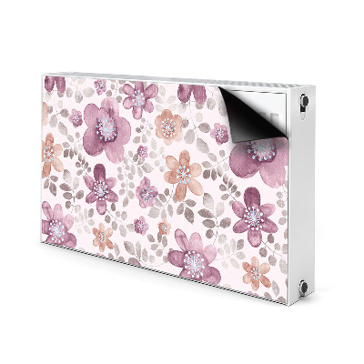 Magnetic radiator mat Pink flowers