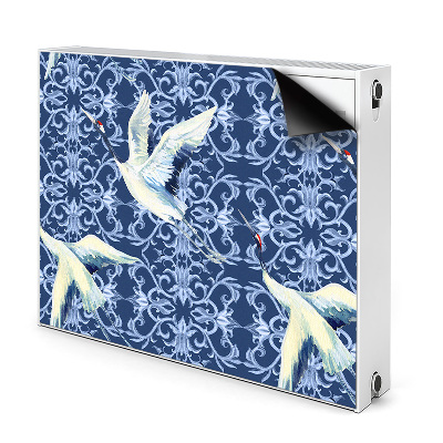 Radiator cover Chinese cranes