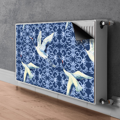 Radiator cover Chinese cranes