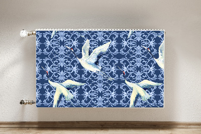 Radiator cover Chinese cranes