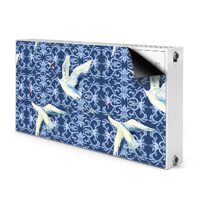 Radiator cover Chinese cranes