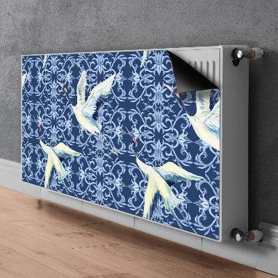 Radiator cover Chinese cranes