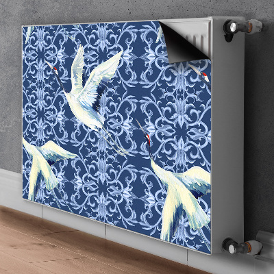 Radiator cover Chinese cranes